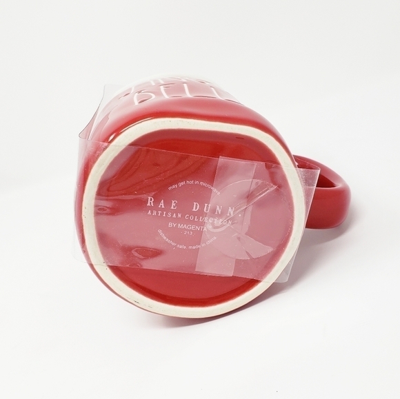 RAE DUNN Jingle Bells mug with Santa hat topper - Picture 5 of 6